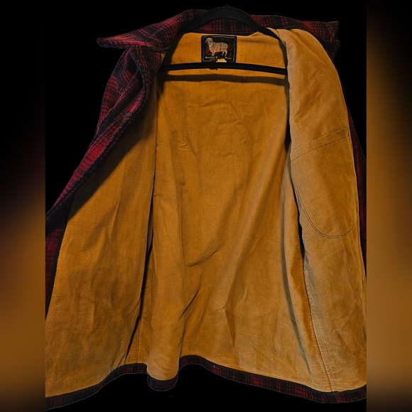 Vintage 50s Woolrich Mackinaw Wool 503 Hunting Jacket Size 42 Red Plaid Coat - Picture 4 of 6